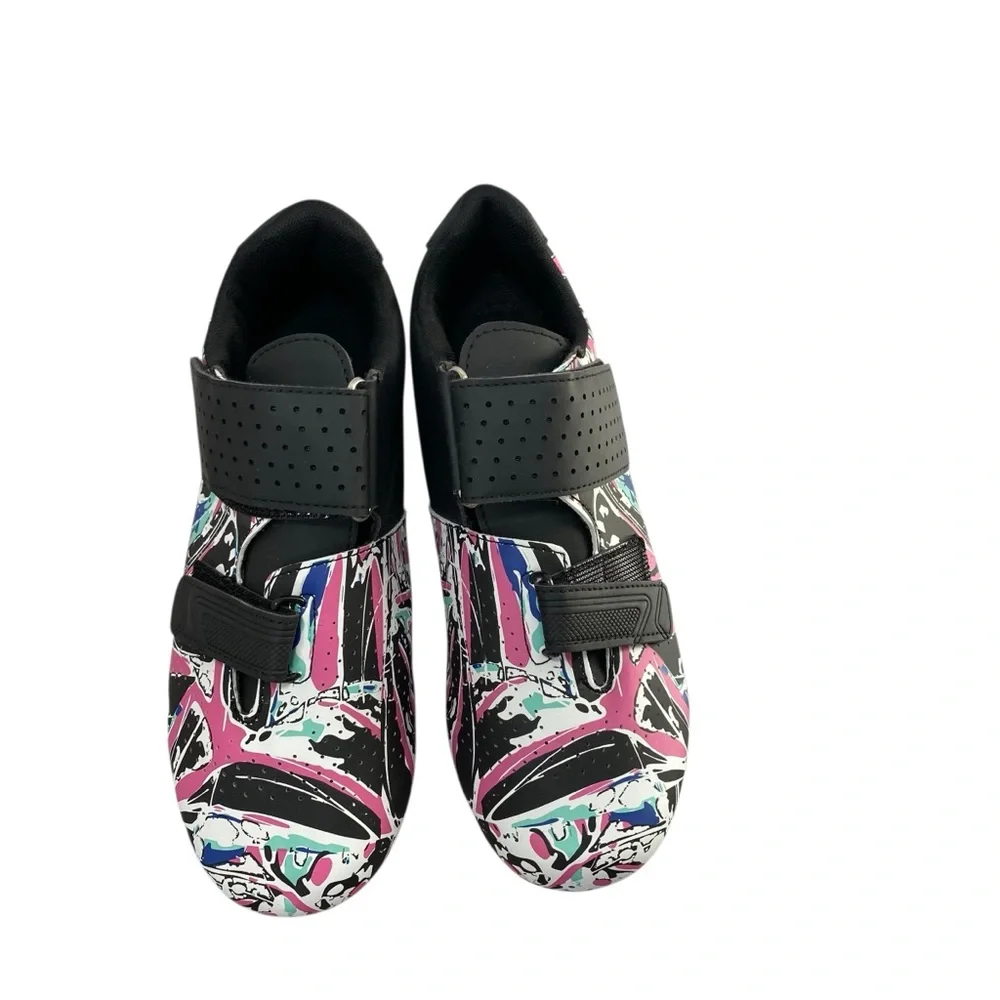 Sdeqa Cycling 2-3 Bolt Indoor‎ Spin Class Outdoor Road Biking Pink Sneaker 7.5
